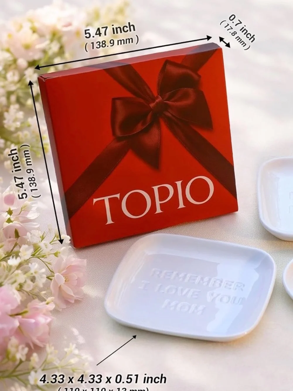 Friends Forever White Ceramic Jewelry Dish Gift
